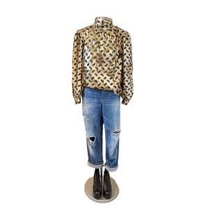 VINTAGE - TRANSITIONS by SEARS METALLIC BLOUSE